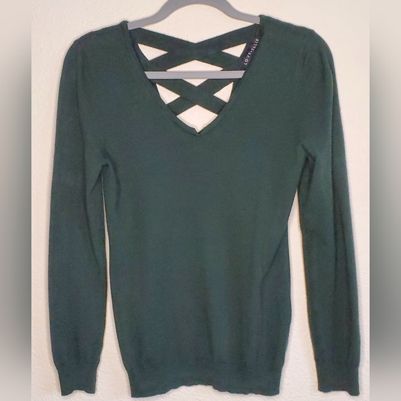 Love Ellie Sweaters - "Love Ellie" Green Knit Sweater.